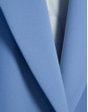 Light blue crepe single-button blazer - Woman | Roberto Verino