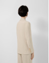 Blazer de un botón beige con raya ... | Roberto Verino