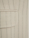 Blazer de un botón beige con raya ... | Roberto Verino