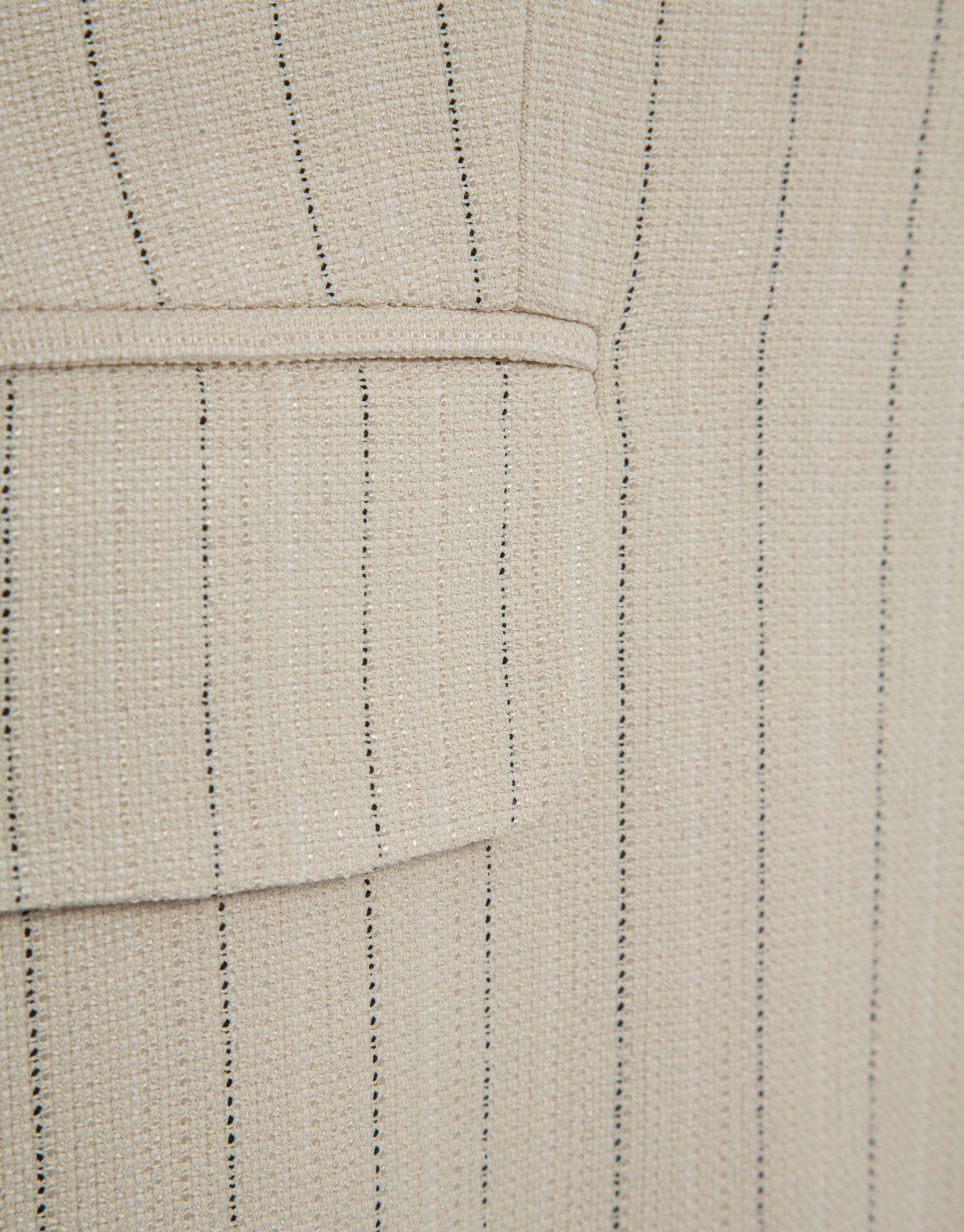 Blazer de un botón beige con raya ... | Roberto Verino