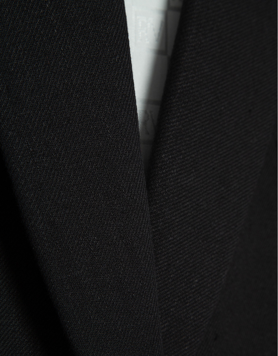 Blazer un botón mezcla lino negro - Mujer | Roberto Verino