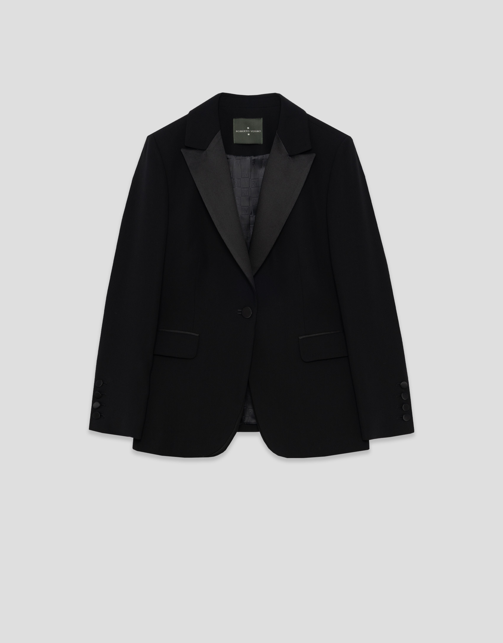 Blazer smoking crepé negro - Mujer - PV2026 | Roberto Verino