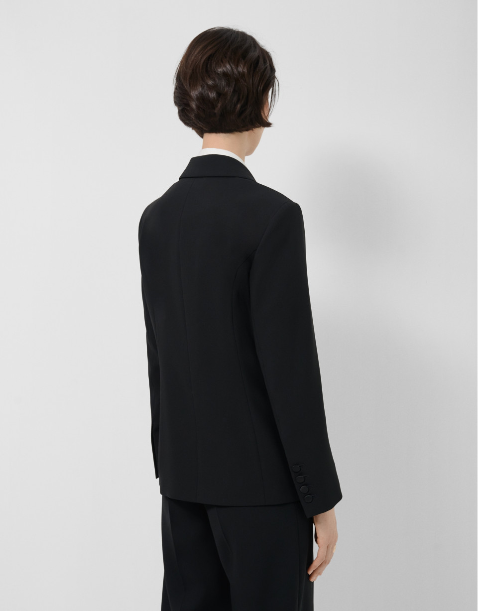 Blazer smoking crepé negro - Mujer - PV2026 | Roberto Verino
