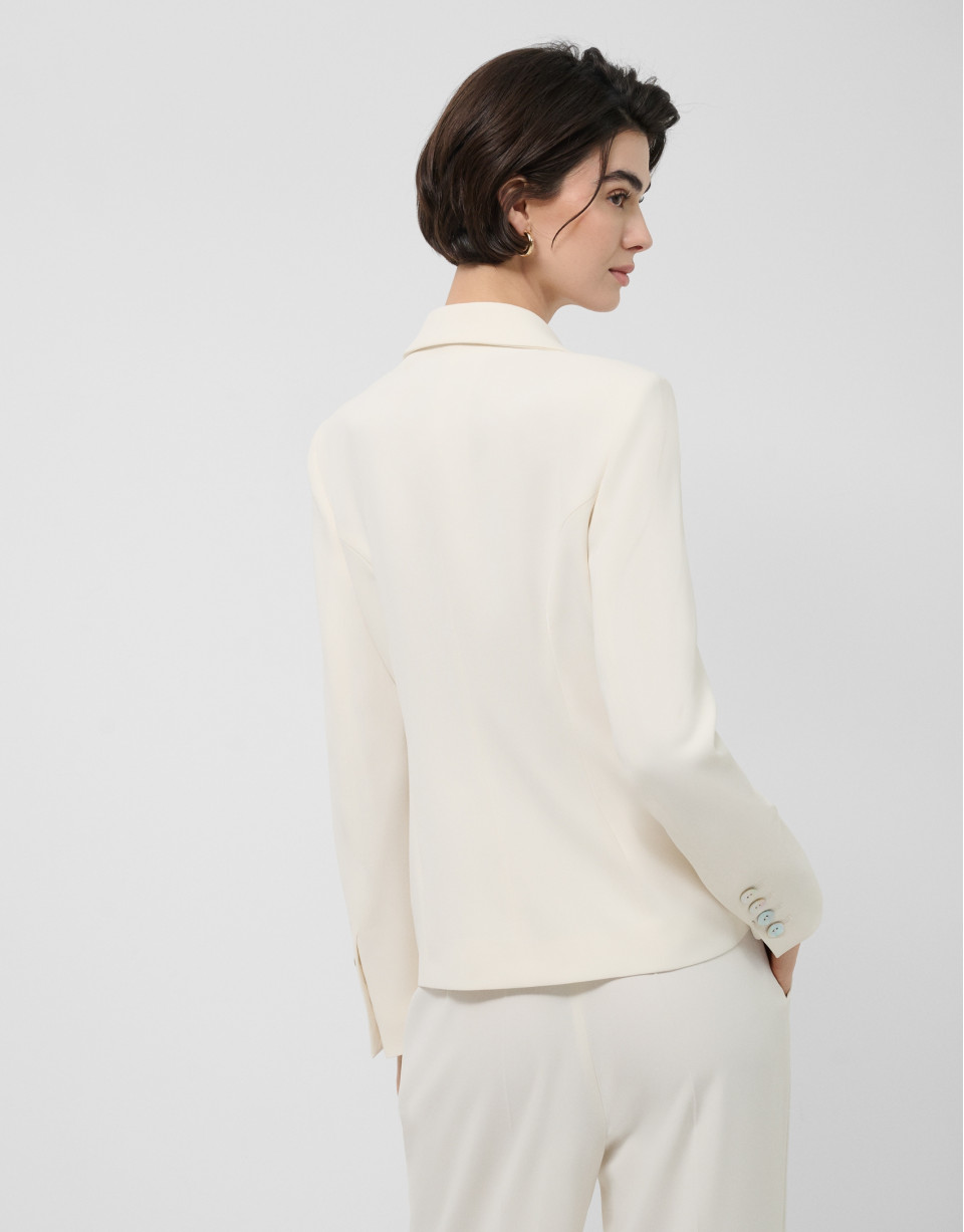 Blazer cruzada crepé crudo - Mujer - PV2026 | Roberto Verino