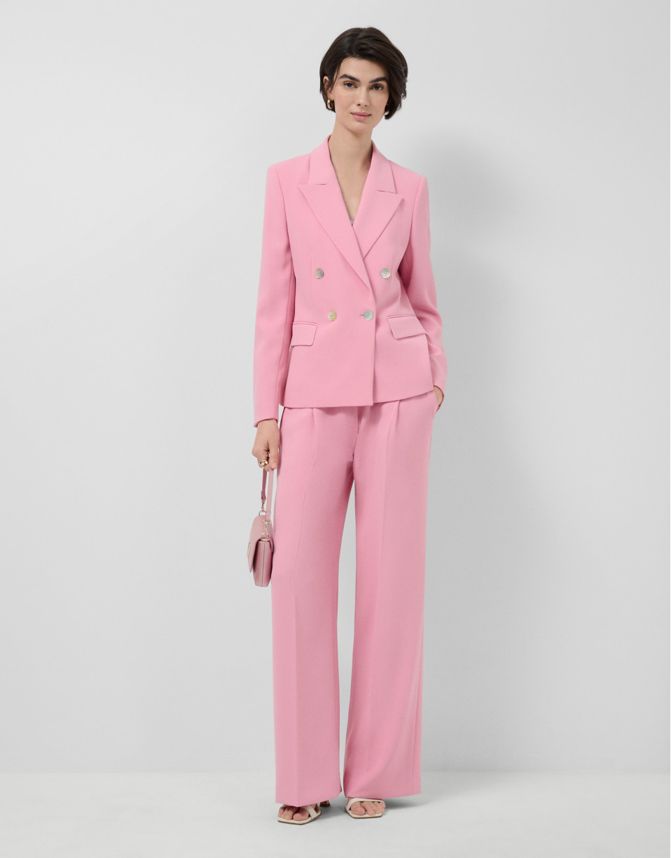 Blazer cruzada crepé rosa - Mujer - PV2026 | Roberto Verino