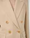 Blazer un botón mezcla lino beige - Mujer | Roberto Verino