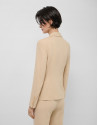 Blazer un botón mezcla lino beige - Mujer | Roberto Verino