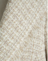 Chaqueta corta trama beige con hilo fantasía | Roberto Verino