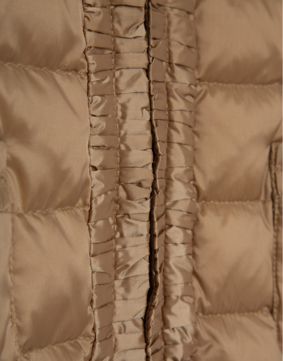 Camel four-pocket quilted down jacket - Woman | Roberto Verino