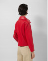 Chaqueta napa roja con pespuntes - Mujer | Roberto Verino