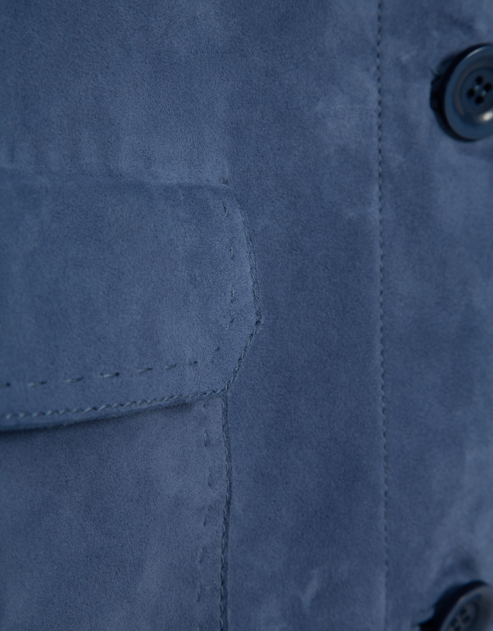 Chaqueta ante azul con pespuntes - Mujer | Roberto Verino