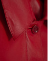 Chaqueta napa roja con pespuntes - Mujer | Roberto Verino
