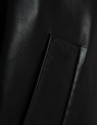 Black nappa leather short jacket with ... | Roberto Verino