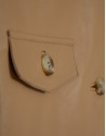 Short camel nappa leather jacket with belt | Roberto Verino