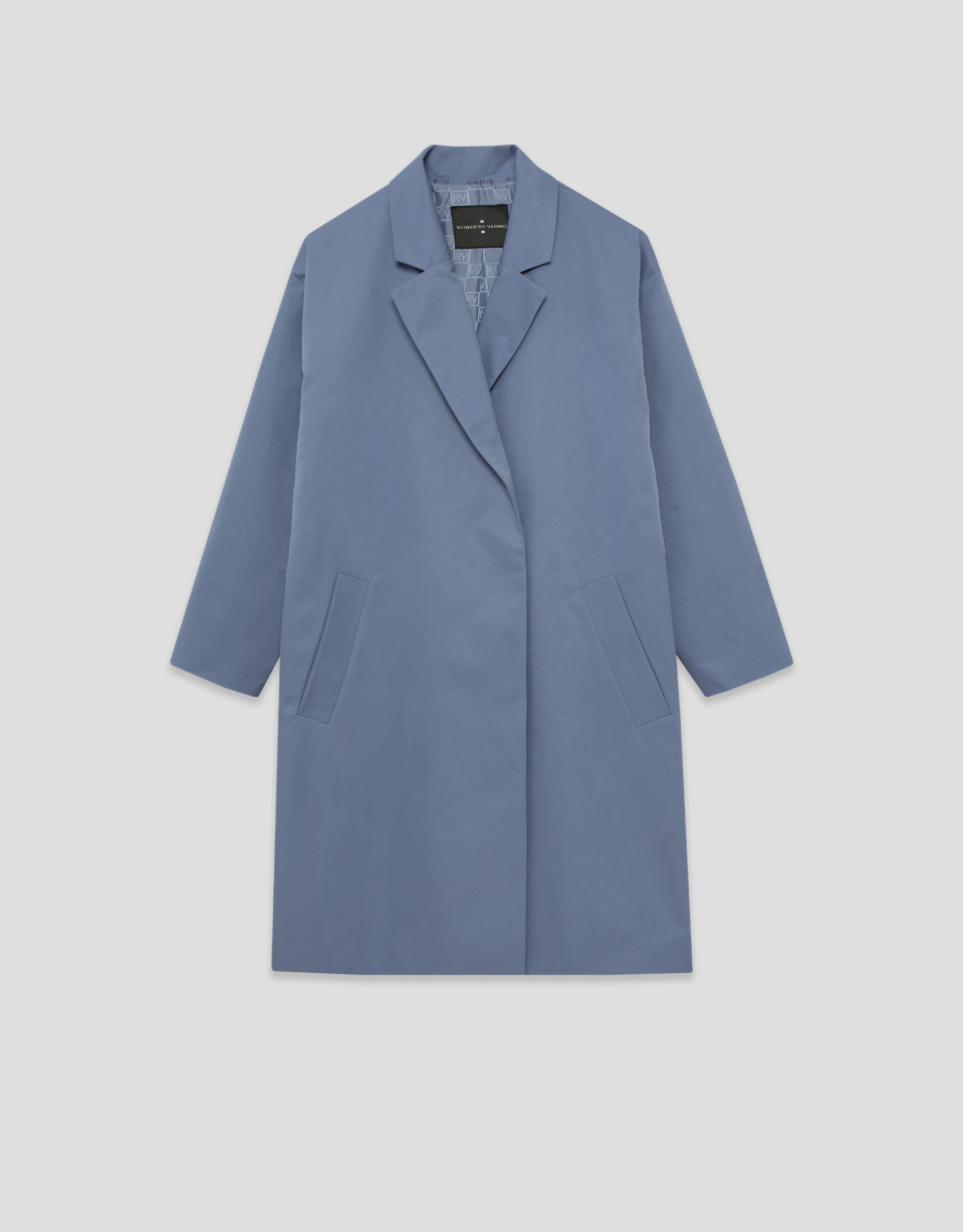 Abrigo gabardina oversize azul - Mujer - PV2026 | Roberto Verino