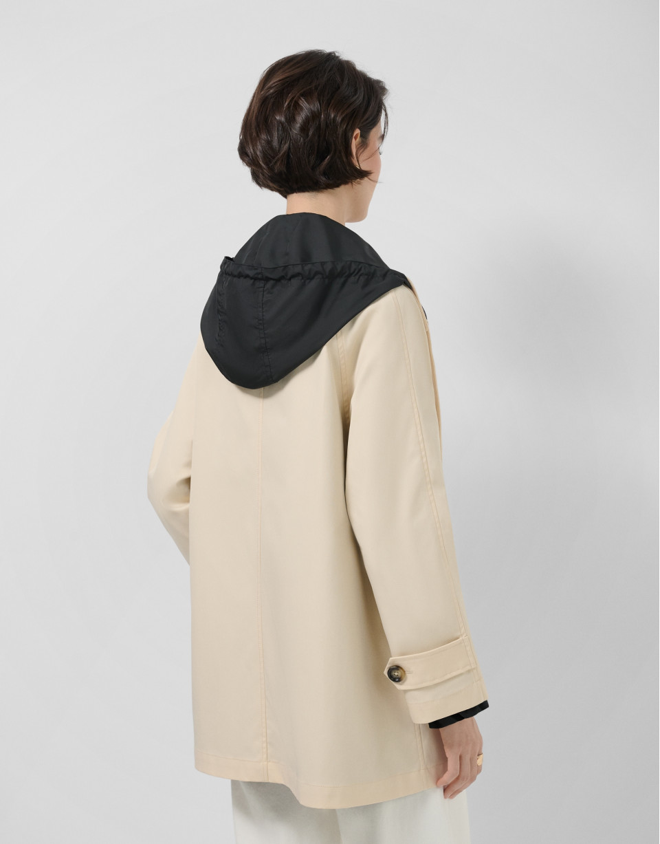 Reversible trench coat in camel/black - Woman | Roberto Verino
