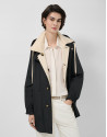 Reversible trench coat in camel/black - Woman | Roberto Verino