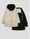 Reversible trench coat in camel/black - Woman | Roberto Verino