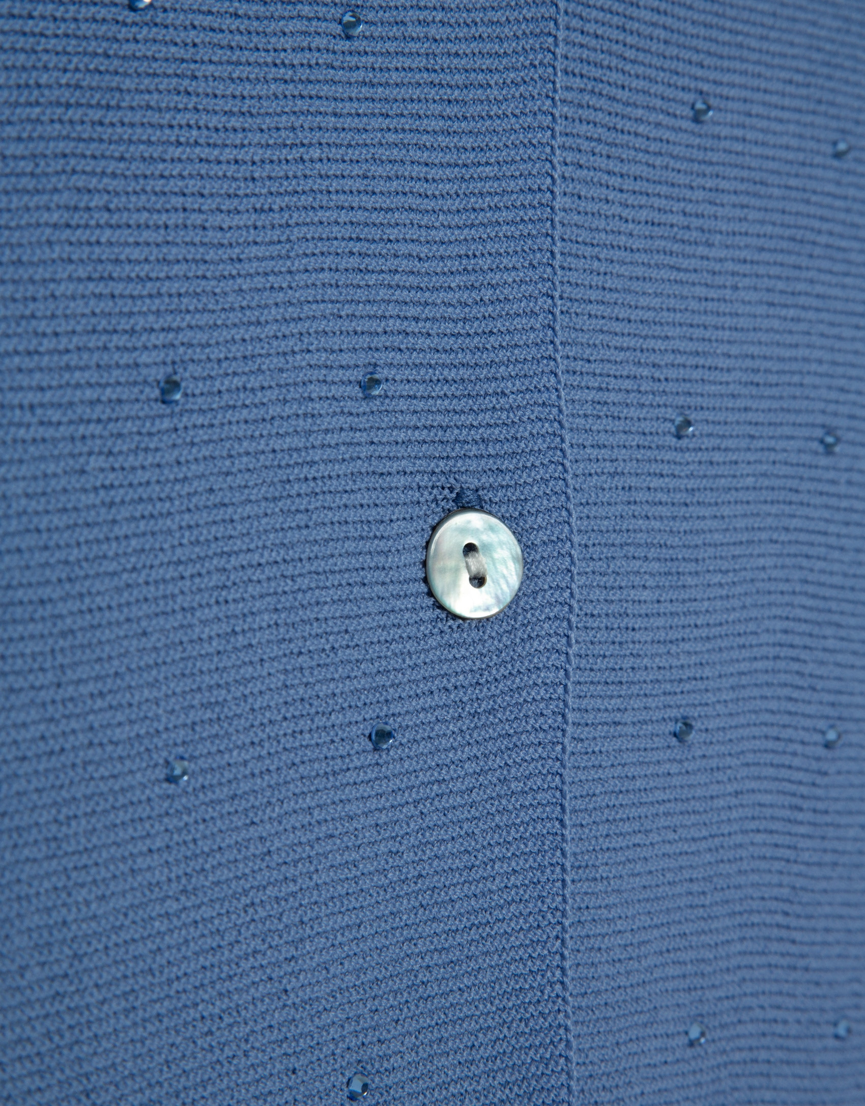 Chaqueta corta punto bobo azul claro con ... | Roberto Verino