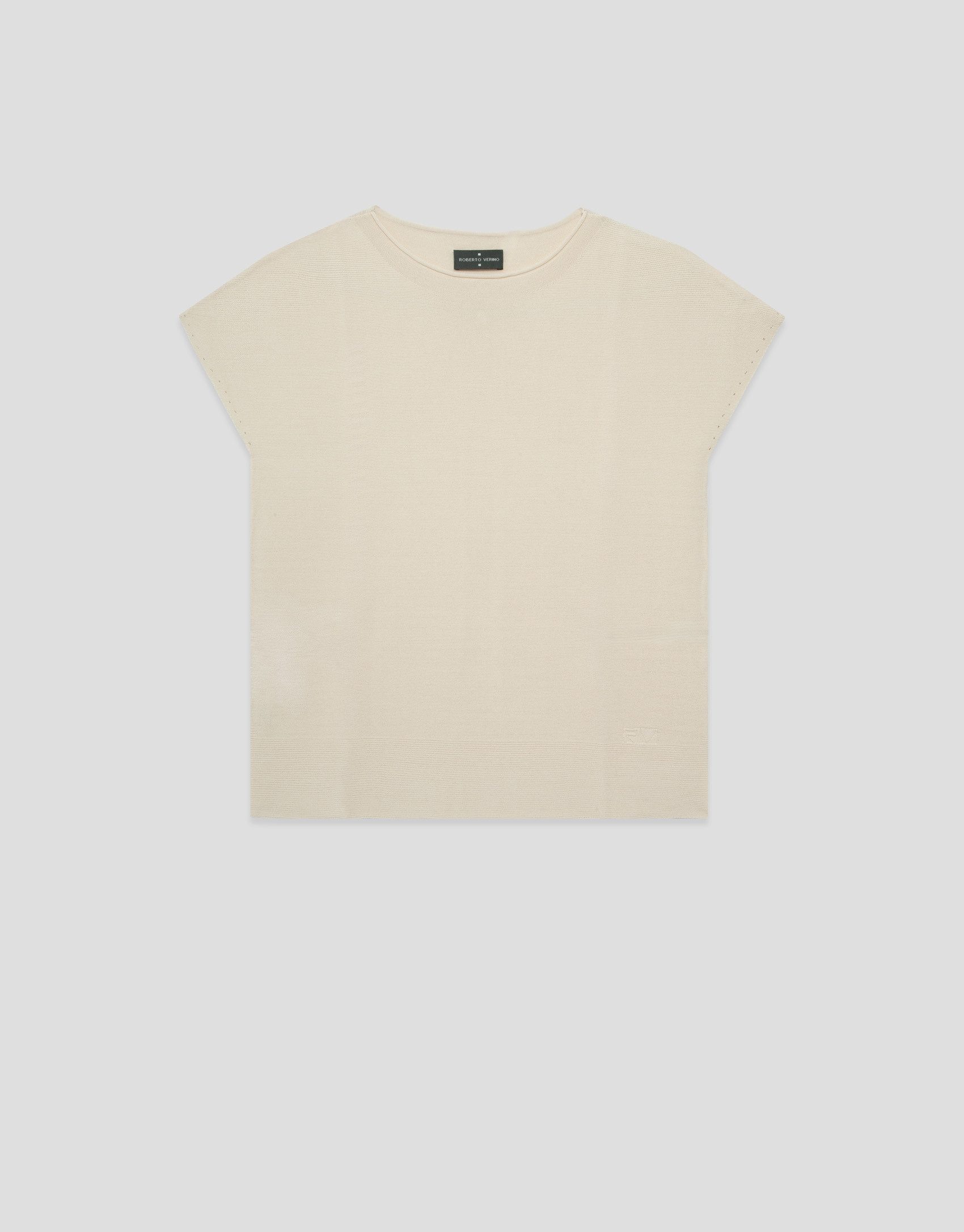 Jersey punto fino manga murciélago beige | Roberto Verino