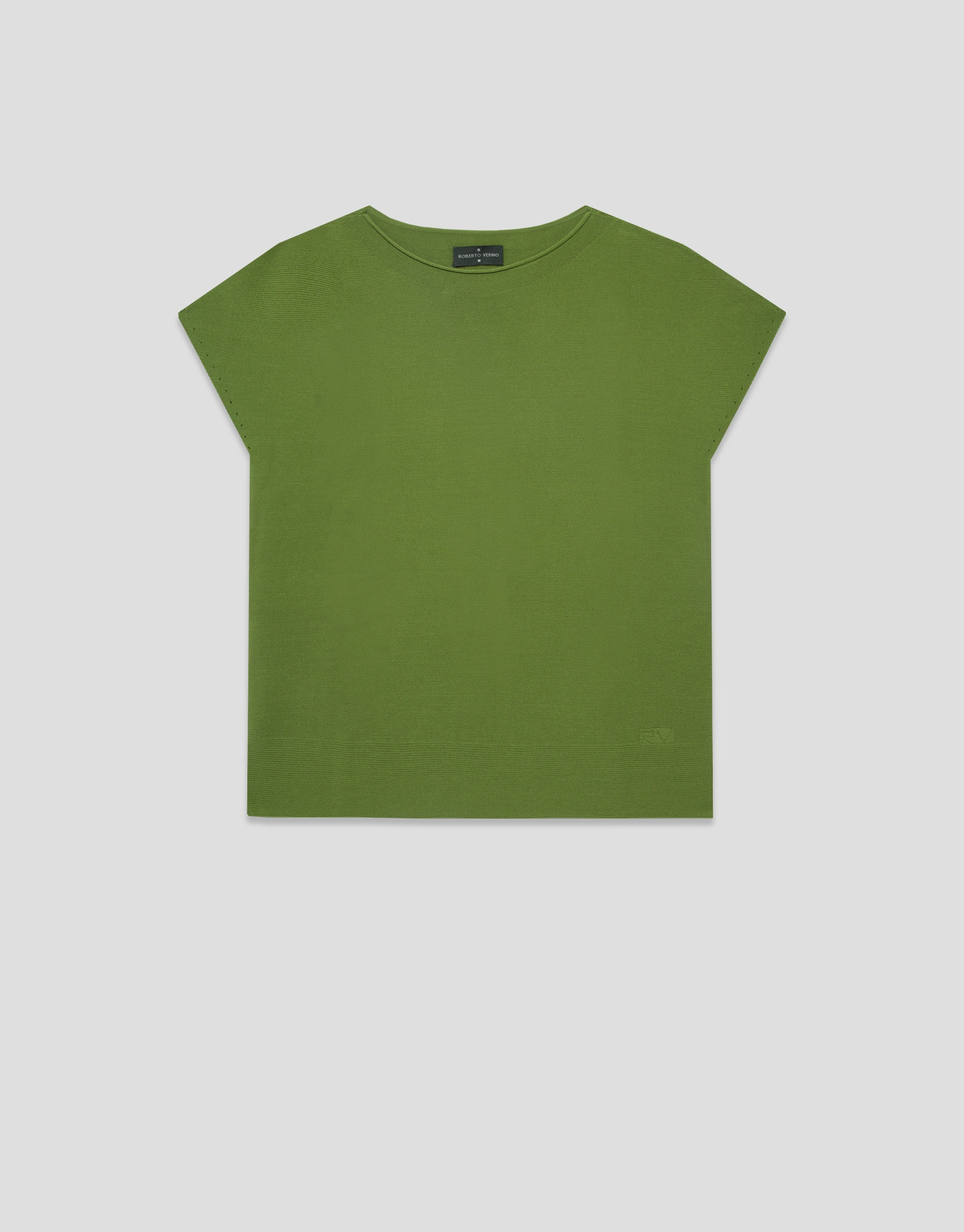 Jersey punto fino manga murciélago verde | Roberto Verino