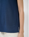Navy blue fine knit batwing sleeve jumper | Roberto Verino