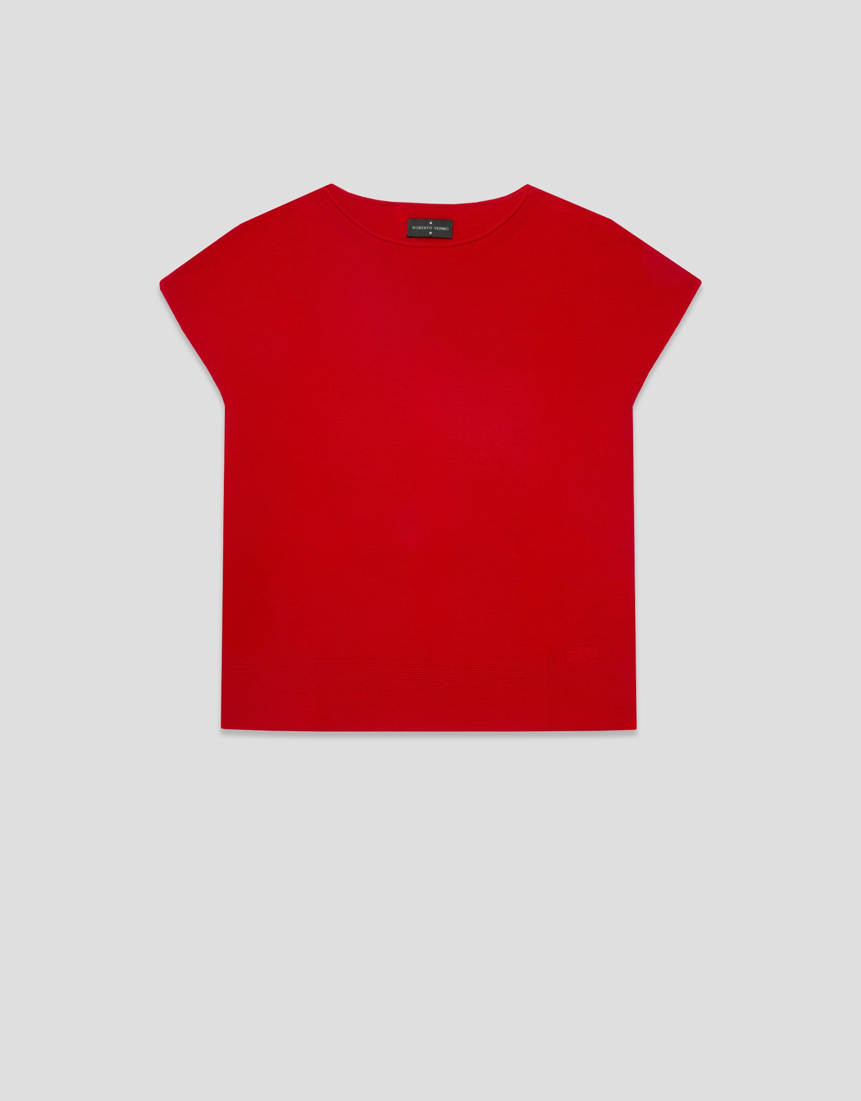 Jersey punto fino manga murciélago rojo | Roberto Verino