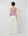 Crop top de sisas punto calado con lúrex rosa | Roberto Verino