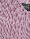 Crop top de sisas punto calado con lúrex rosa | Roberto Verino