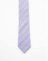 Tie with white and navy blue dots