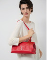 Bolso de hombro Megan Zipper piel rojo - Mujer | Roberto Verino
