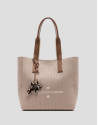 Bolso de hombro Zendaya Hobo Midi punto beige | Roberto Verino