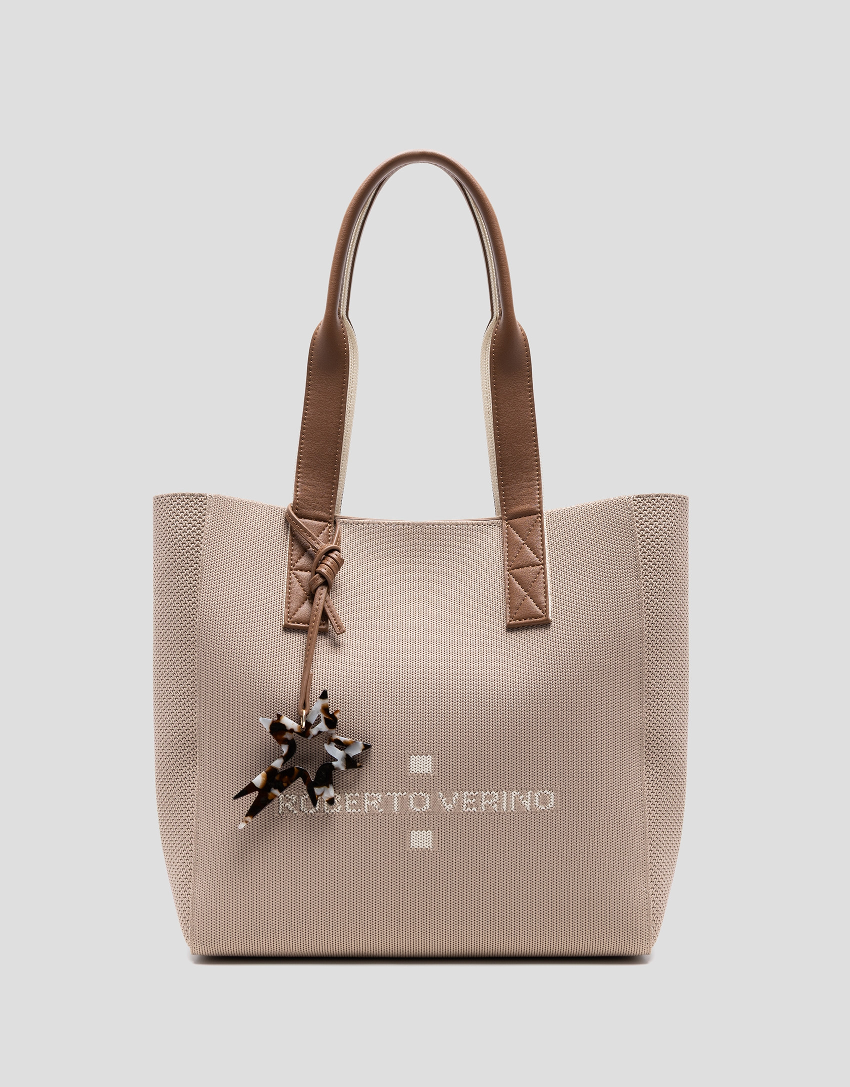 Bolso de hombro Zendaya Hobo Midi punto beige | Roberto Verino