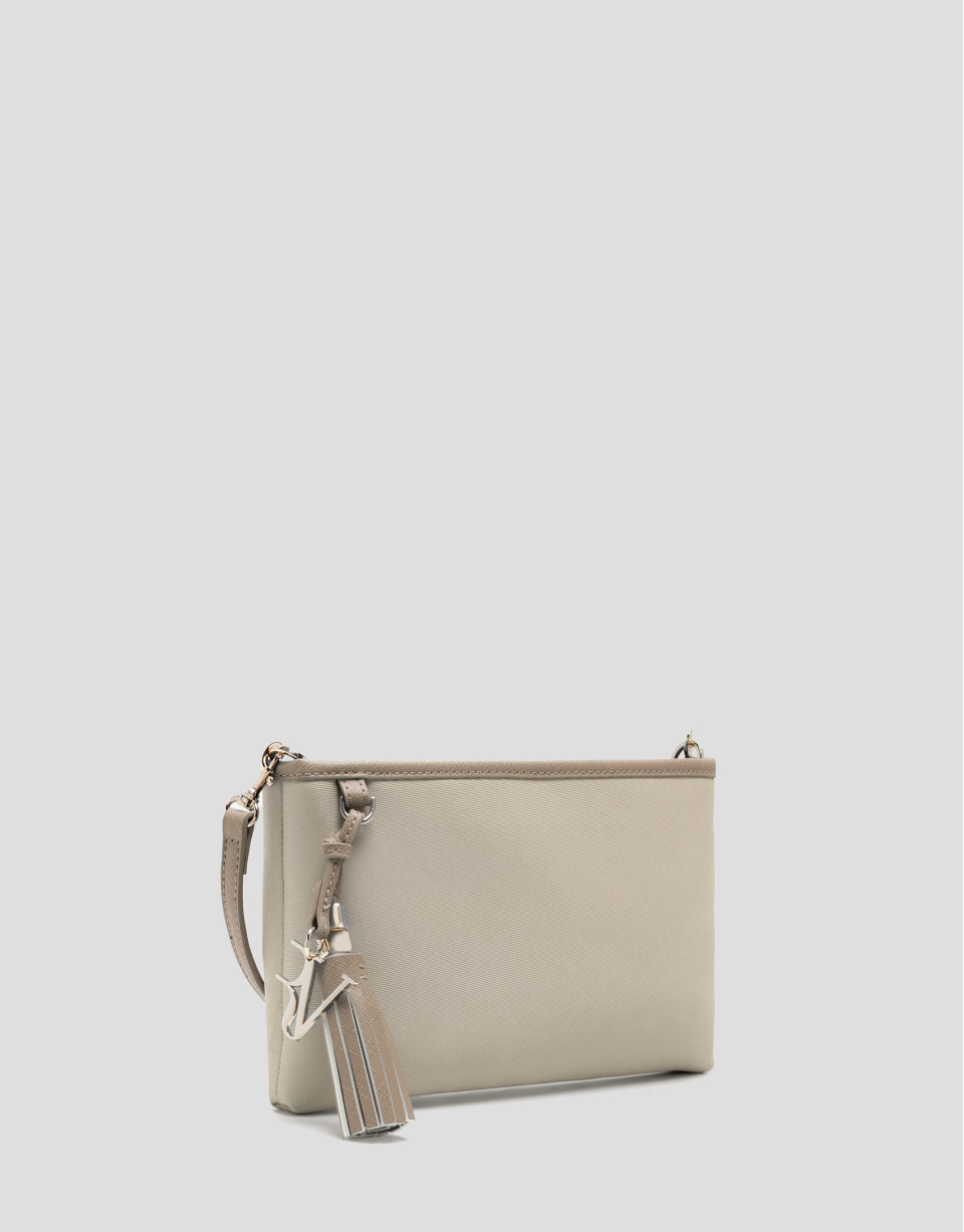 Dafne Messenger shoulder bag in beige nylon | Roberto Verino