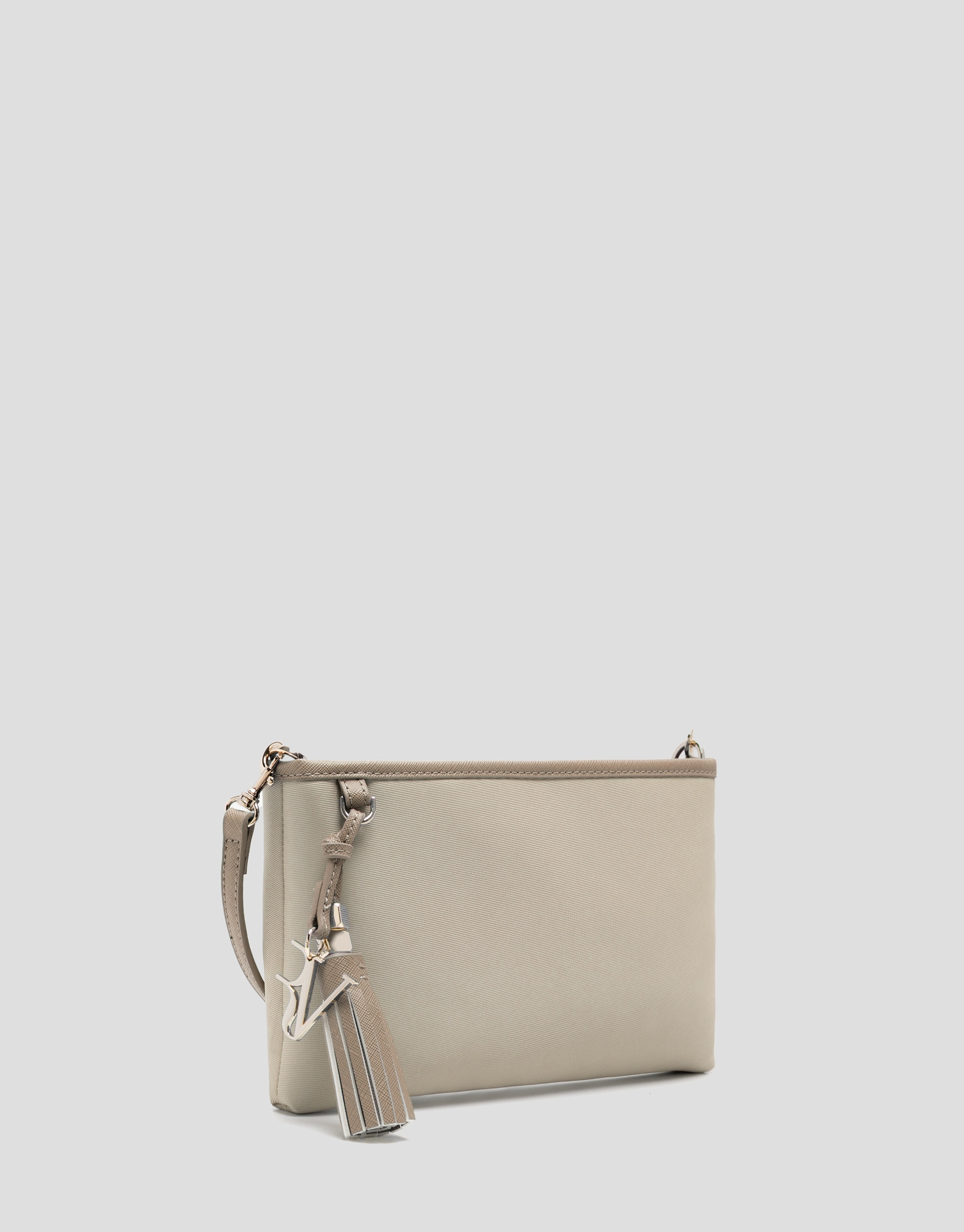 Dafne Messenger shoulder bag in beige nylon | Roberto Verino