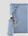 Dafne Messenger shoulder bag in light blue nylon | Roberto Verino