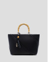 Bolso de mano Clara Satchel piel negra - Mujer | Roberto Verino