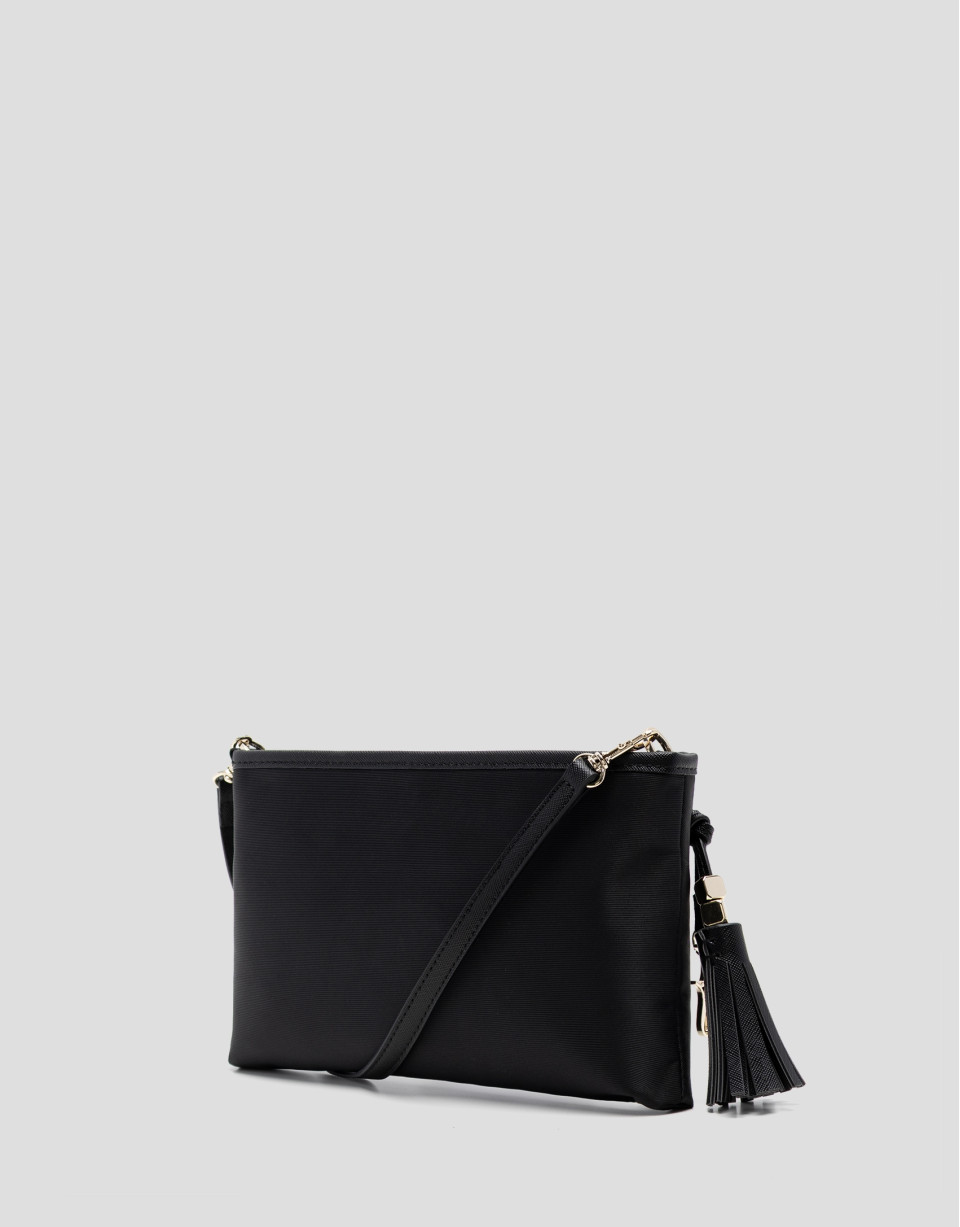 Dafne Messenger shoulder bag in black nylon | Roberto Verino