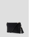 Dafne Messenger shoulder bag in black nylon | Roberto Verino