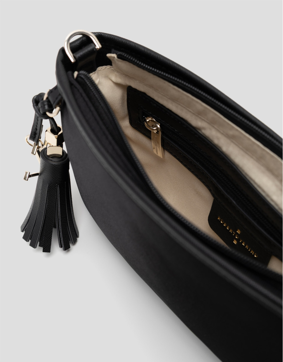 Bolso de hombro Dafne Messenger nailon negra | Roberto Verino