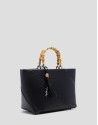 Bolso de mano Clara Satchel piel negra - Mujer | Roberto Verino