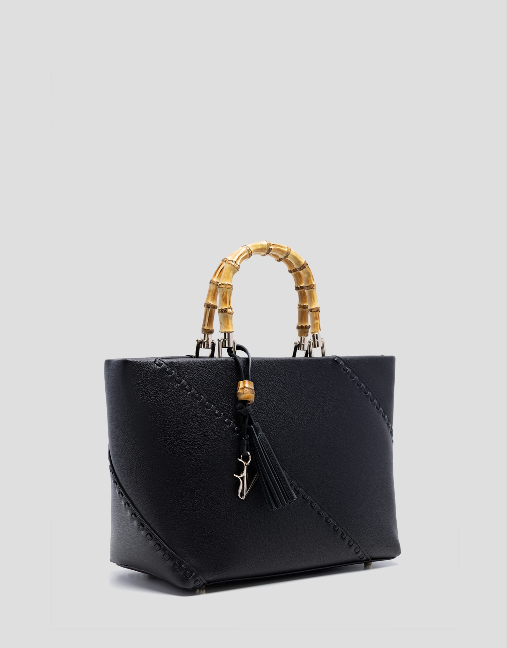 Bolso de mano Clara Satchel piel negra - Mujer | Roberto Verino