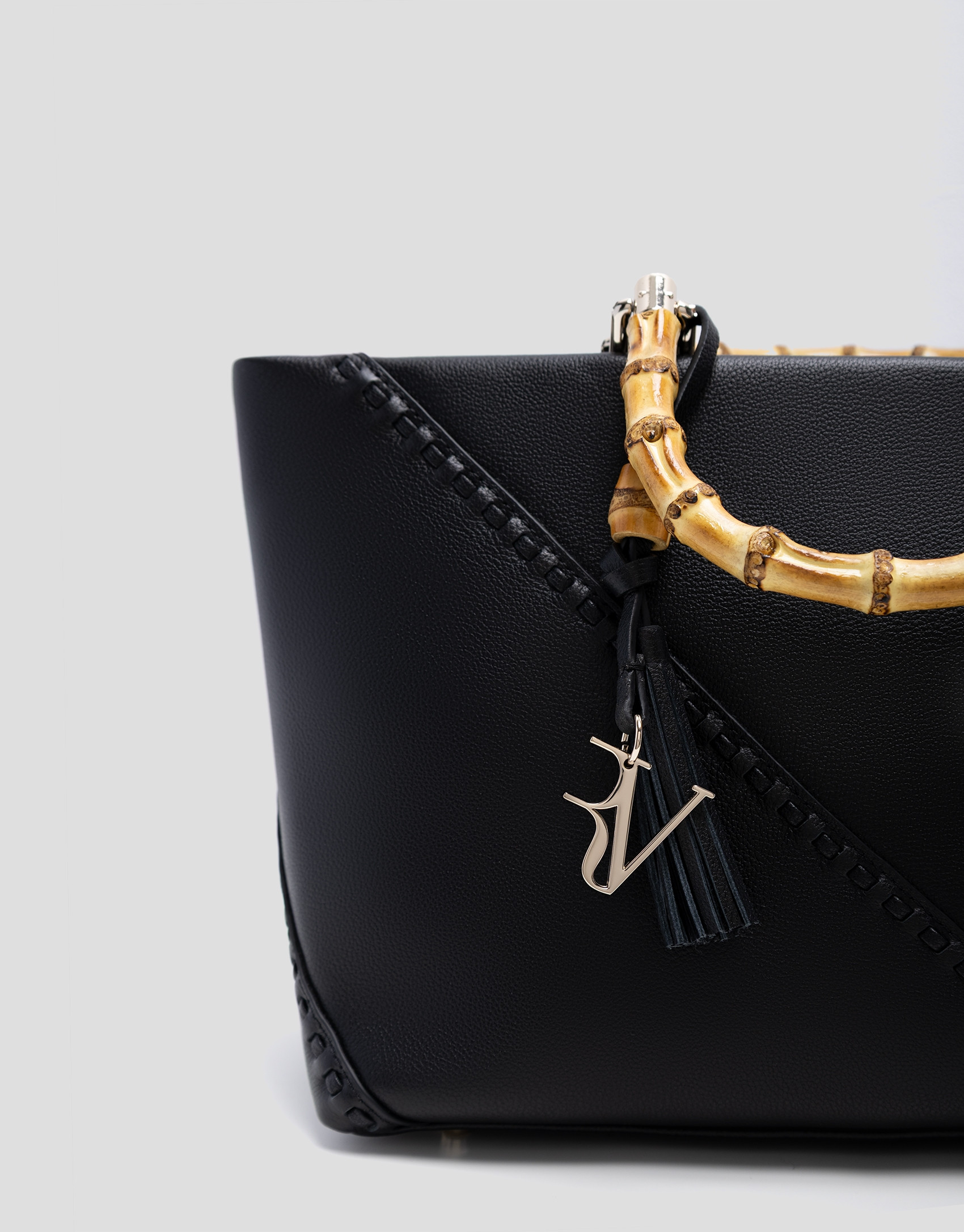 Clara Satchel black leather handbag - Woman | Roberto Verino