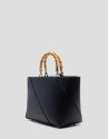 Bolso de mano Clara Satchel piel negra - Mujer | Roberto Verino