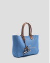 Zendaya Satchel light blue knit handbag - Woman | Roberto Verino