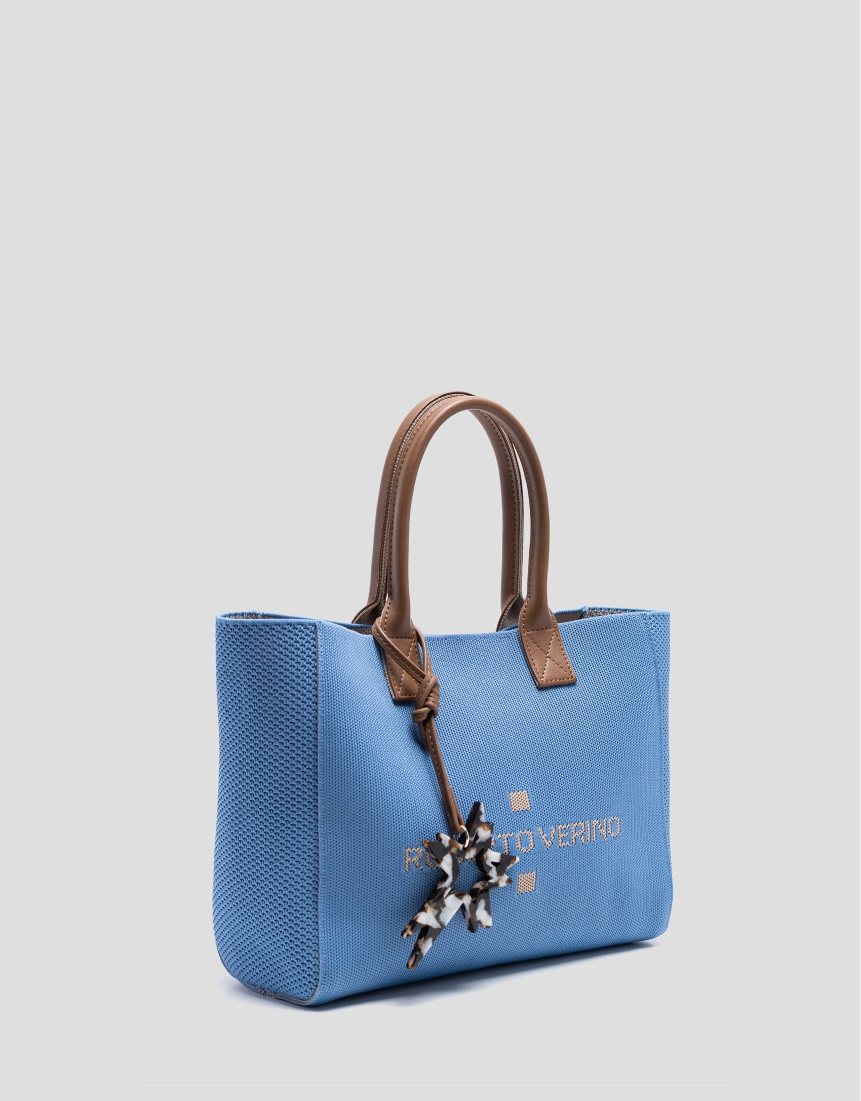 Bolso de mano Zendaya Satchel punto azul claro | Roberto Verino
