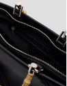Clara Satchel black leather handbag - Woman | Roberto Verino