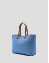 Zendaya Satchel light blue knit handbag - Woman | Roberto Verino
