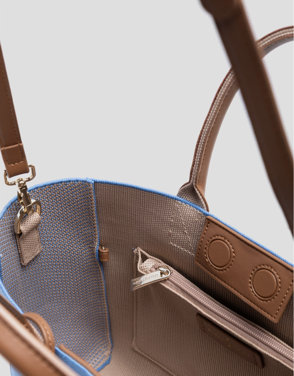 Bolso de mano Zendaya Satchel punto azul claro | Roberto Verino