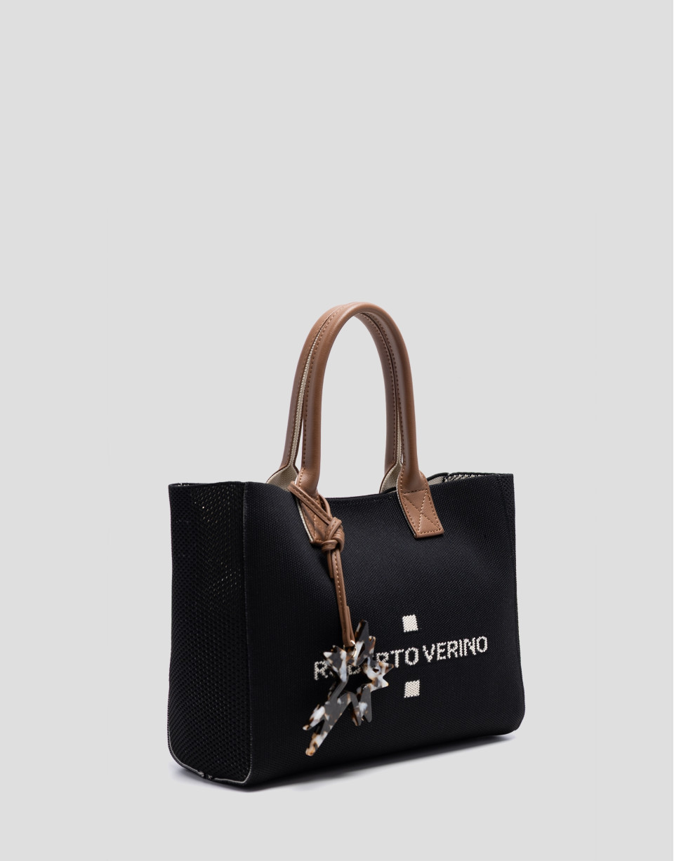 Bolso de mano Zendaya Satchel punto negro | Roberto Verino